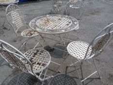 *Metal Garden Table and Four Chairs