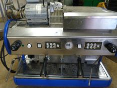 Two Group Commercial Espresso Machine with S/S Coffee Knock Box