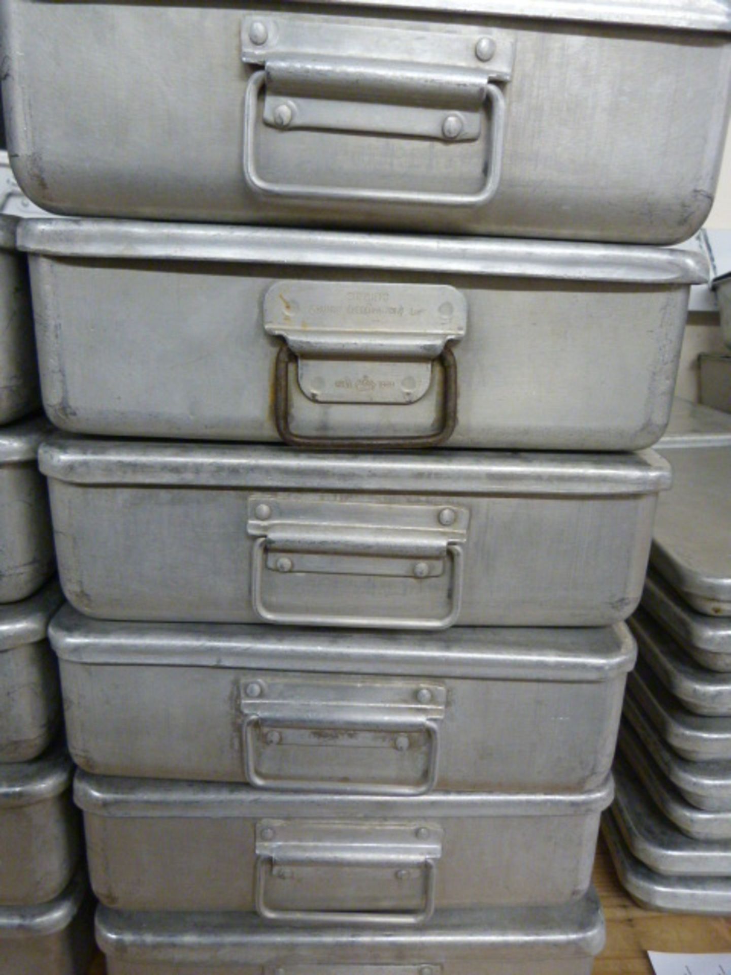 *Six BS Tins with Lids 26x8x20cm