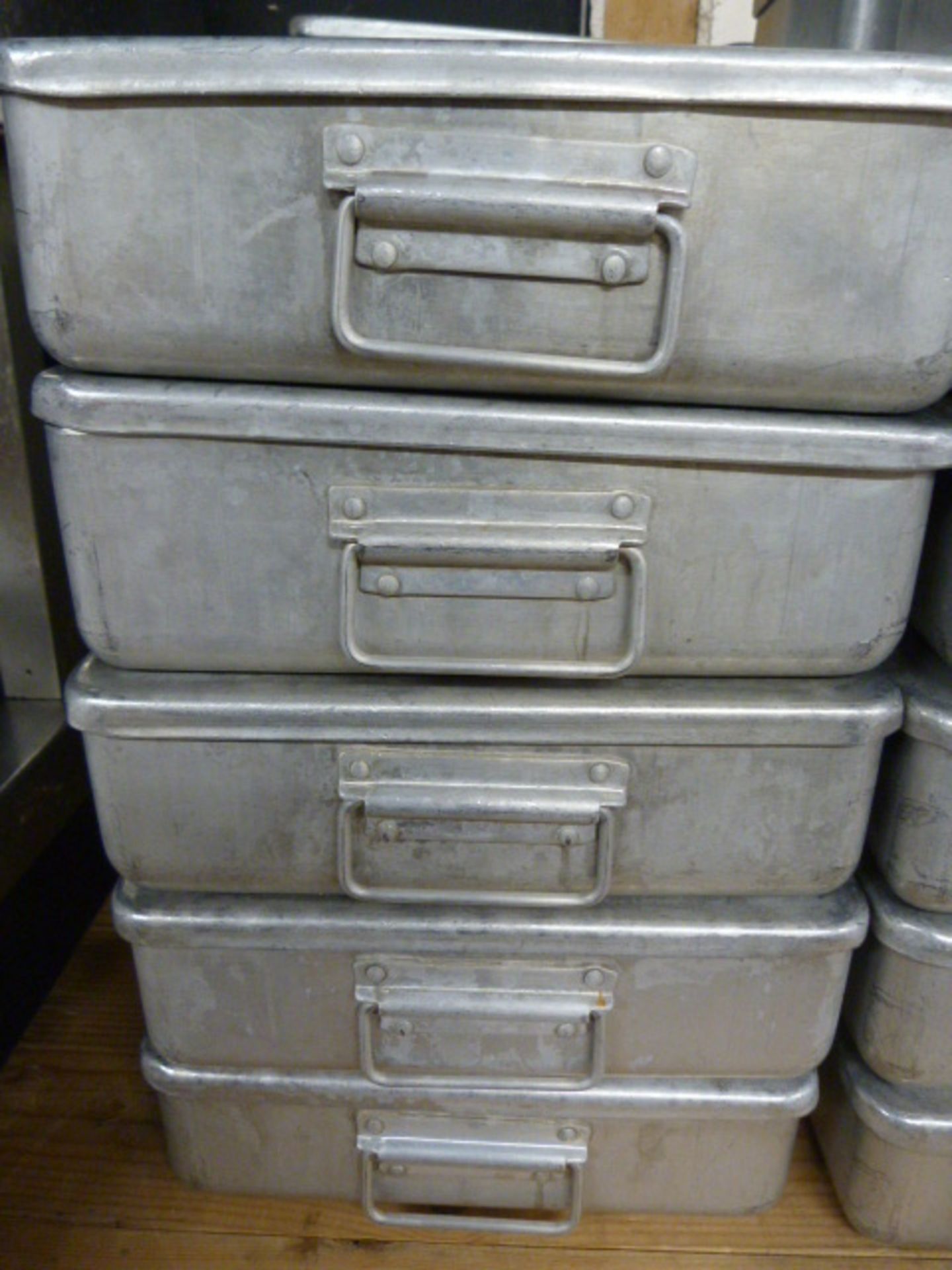 *Five BS Tins with Lids 26x8x20cm