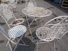 *Metal Garden Table and Four Chairs
