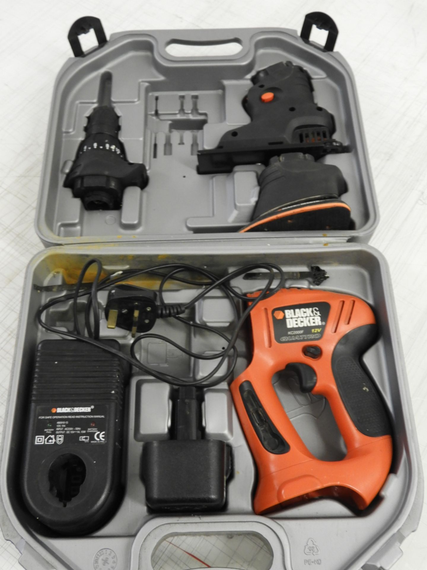Black & Decker Cordless Tool Set with Sander, Jig Saw and Drill Attachments