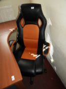 *Contemporary Style Office Chair (Orange & Black)