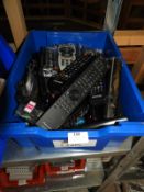 *Box Containing Assorted Remote Controls Including