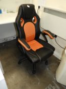 *Orange & Black Contemporary Style Office Chair