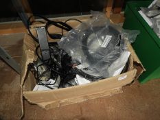 *Box Containing Assorted Patch Leads, Remote Contr