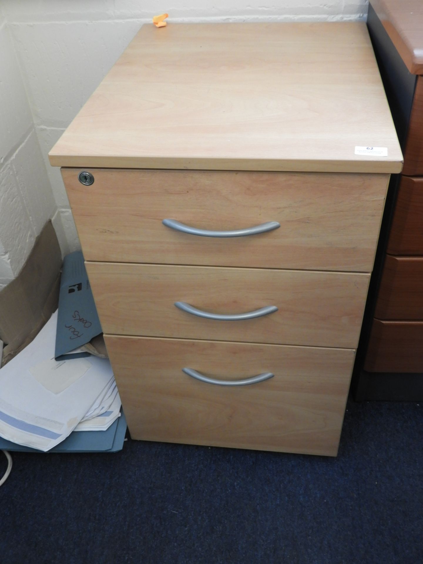 *Standalone Three Drawer Unit in Beech Finish