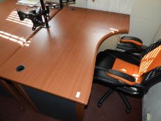 *L-Shape Desk with Right Hand Return in Mid Cherry