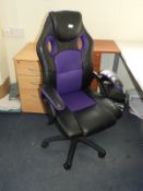 *Black & Purple Contemporary Style Office Chair