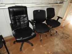 *Three Assorted Office Chairs