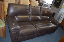 *Brown Leatherette Sofa (AF)