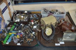 Two Trays of Assorted Wristwatches, Cameras, etc.
