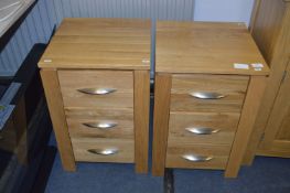 Pair of Oak Furniture Land Bedside Cabinets