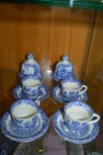 Collection of Royal Worcester Blue & White Teaware