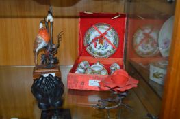 Collection of Ornaments, Chinese Teapots, Robins a