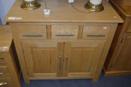 Oak Furniture Land Sideboard with Three Drawer and Two Cupboards
