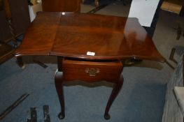 Reproduction Walnut Drop Leaf Table on Cabriole Le