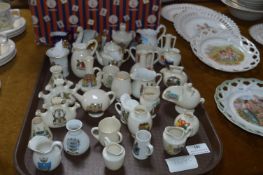 Tray Lot of Goss Pottery Miniature Tourist Ware