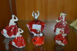 Six Small Royal Doulton Figurines