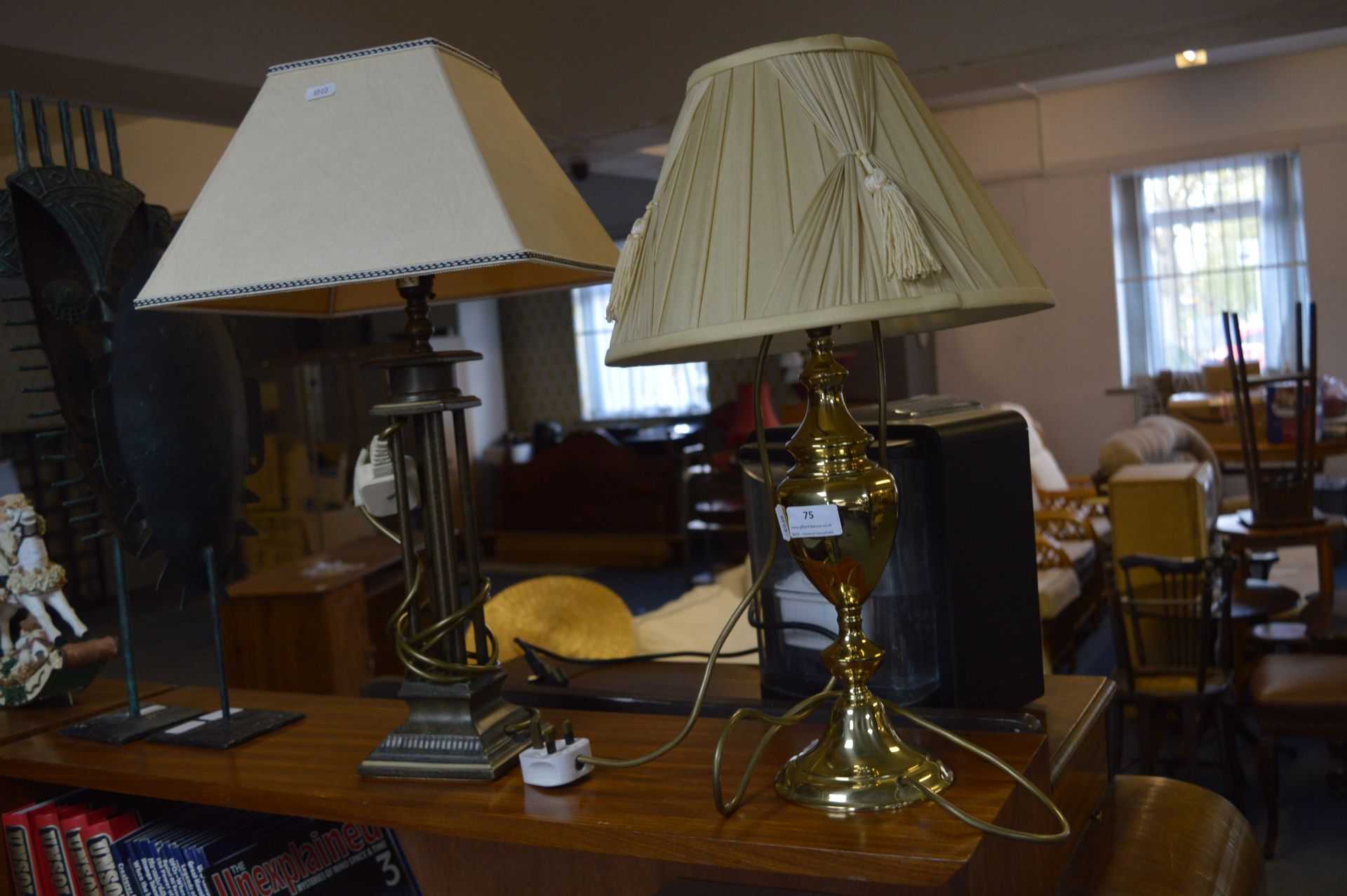 Two Brass Table Lamps