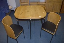 Retro Style Dining Table with Four Chairs