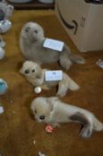 Three Baby Seal Figurines