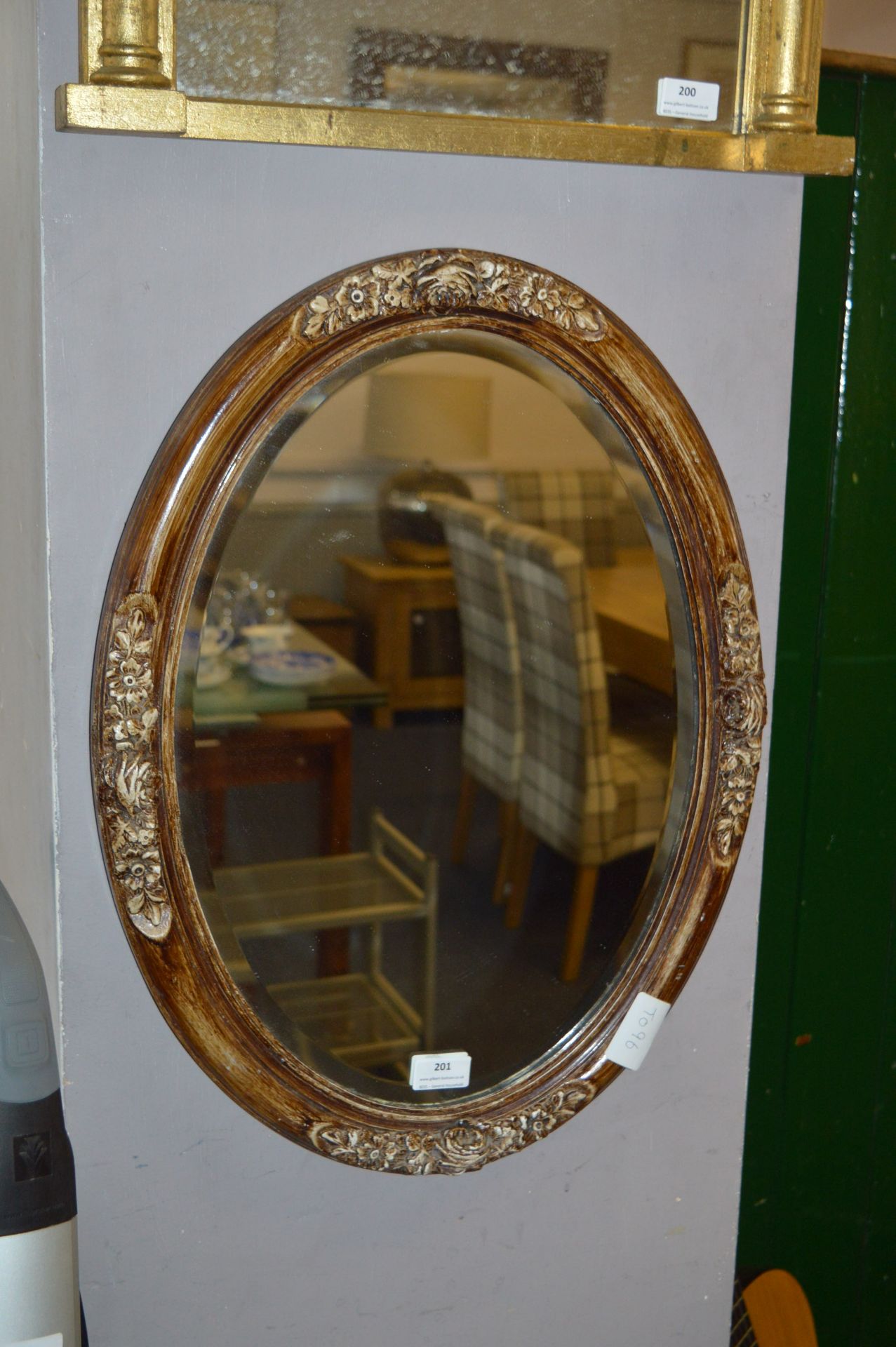 Oval Bevelled Edge Wall Mirror