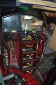 Jewellery Cabinet Containing an Assortment of Cost
