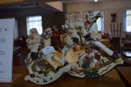 Two Rocking Horse Christmas Decorations