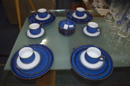 Twenty Six Pieces Denby Blue Tableware