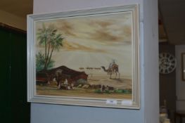 Oil on Canvas - Bedouin Camel Train