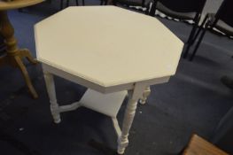 Octagonal Painted Side Table