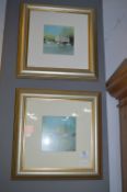 Pair of Gilt Framed Prints - Waterscapes
