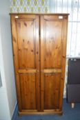 Stained Pine Wardrobe