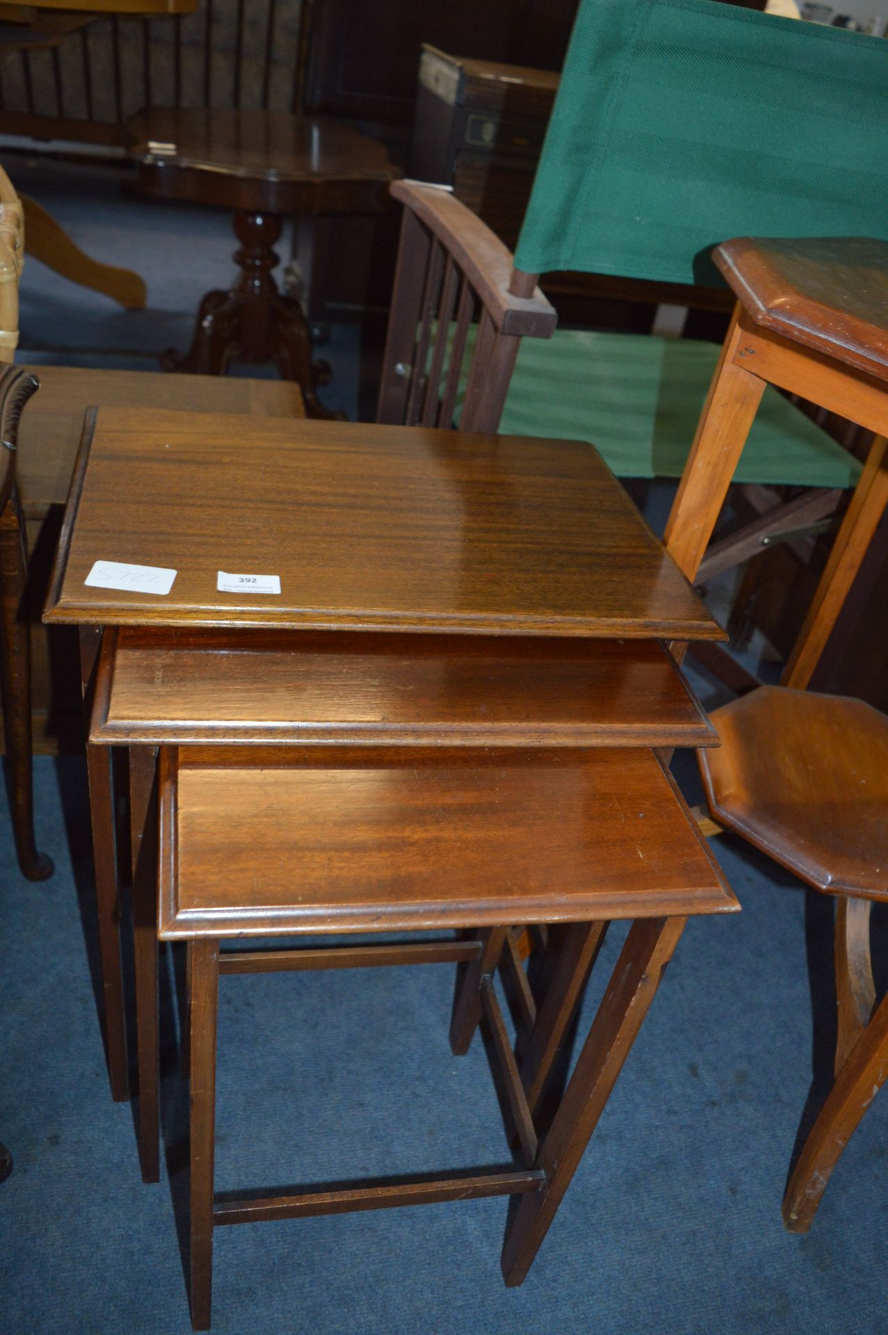 Nest of Three Mahogany Tables