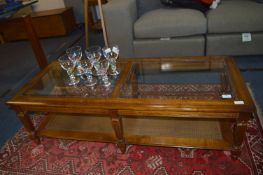Glass Topped Bevelled Coffee Table