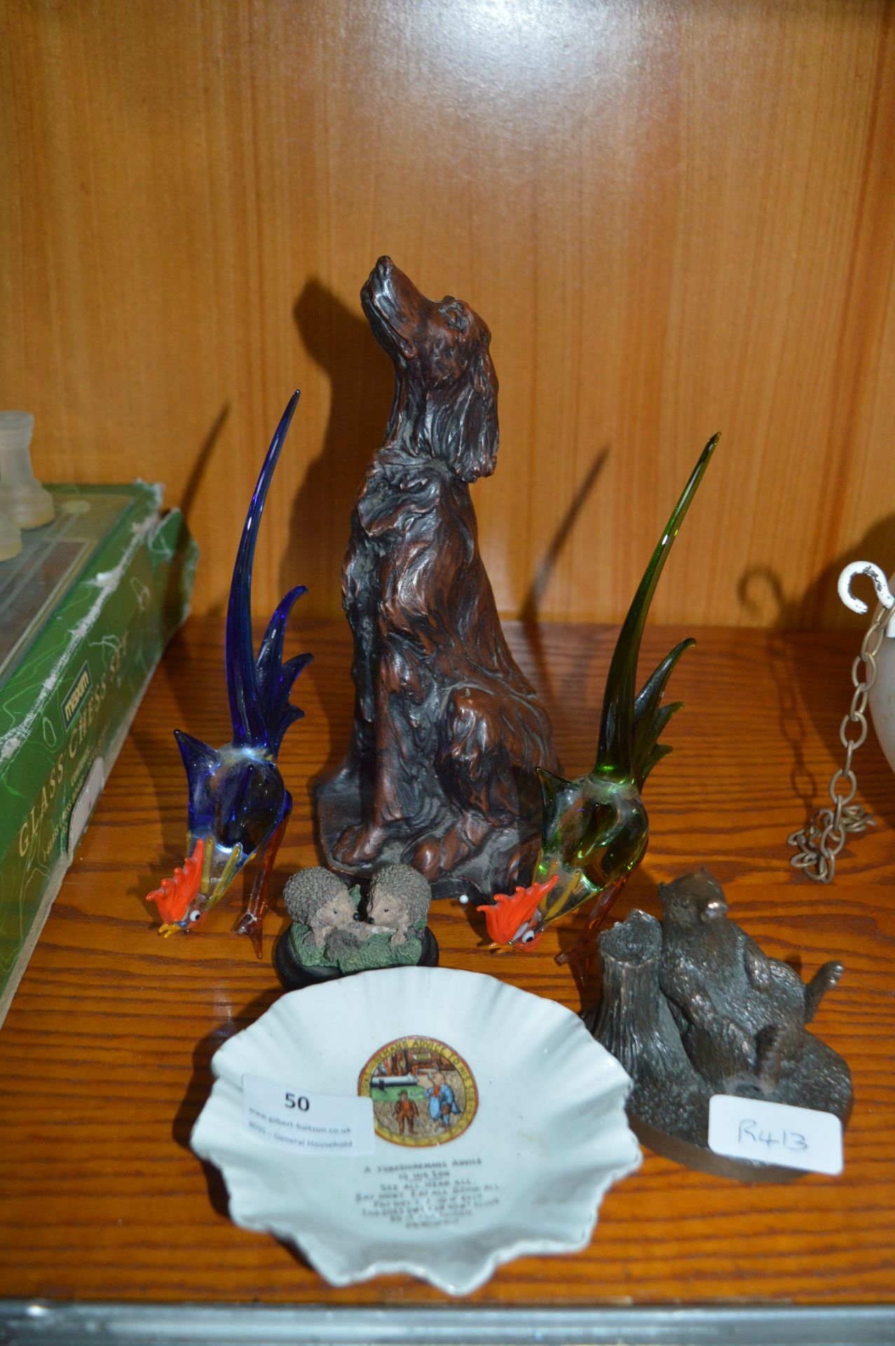 Collection of Glass Animals, Bronze Effect Animals