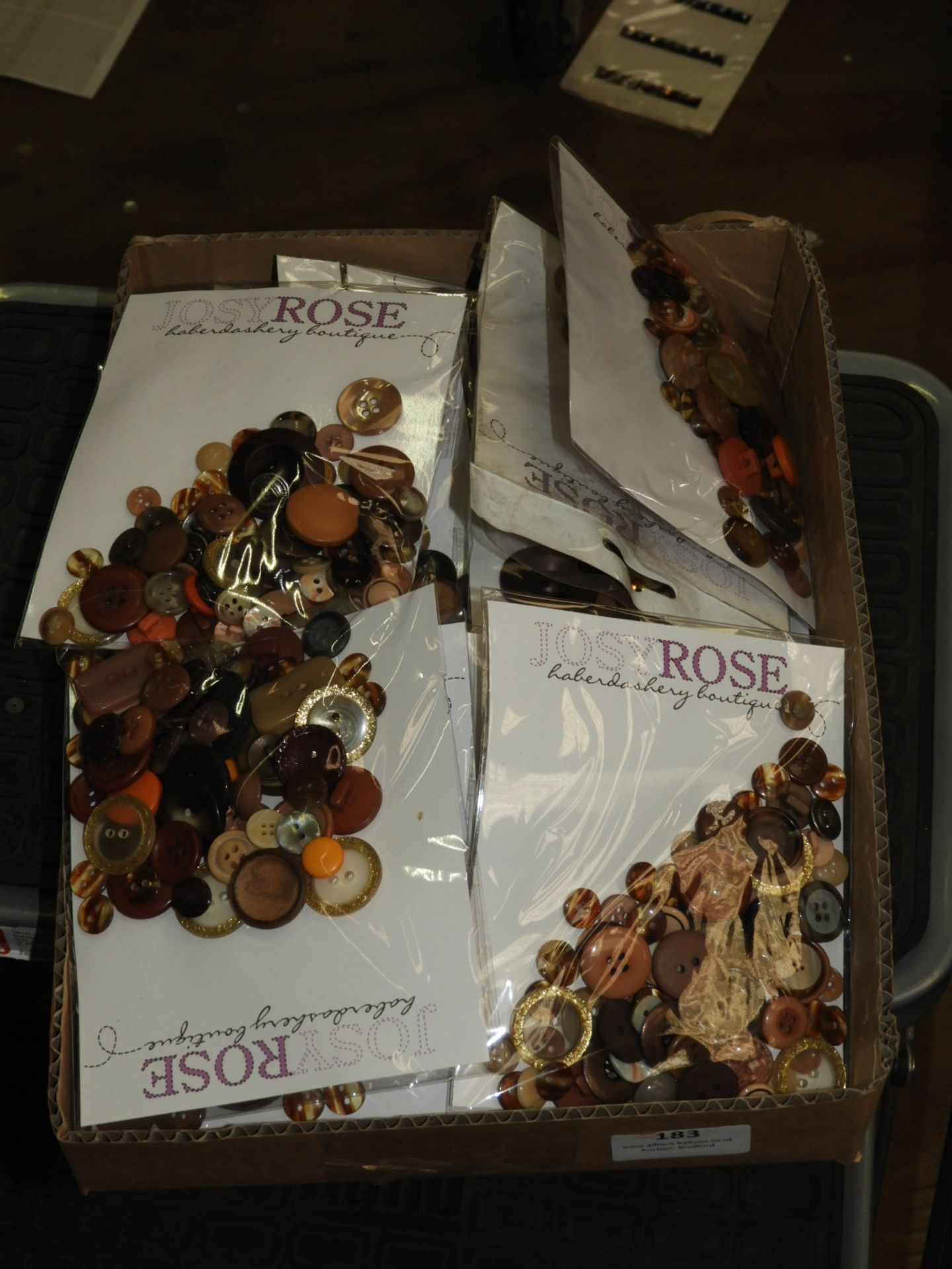 Box Containing Twenty Packs of Josy Rose Haberdash