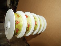 Five Rolls of Chicken & Egg Decorative Ribbon