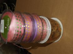 Five Rolls of Decorative Ribbon