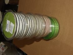 Five Rolls of May Art Decorative Ribbon (5/8 by 30