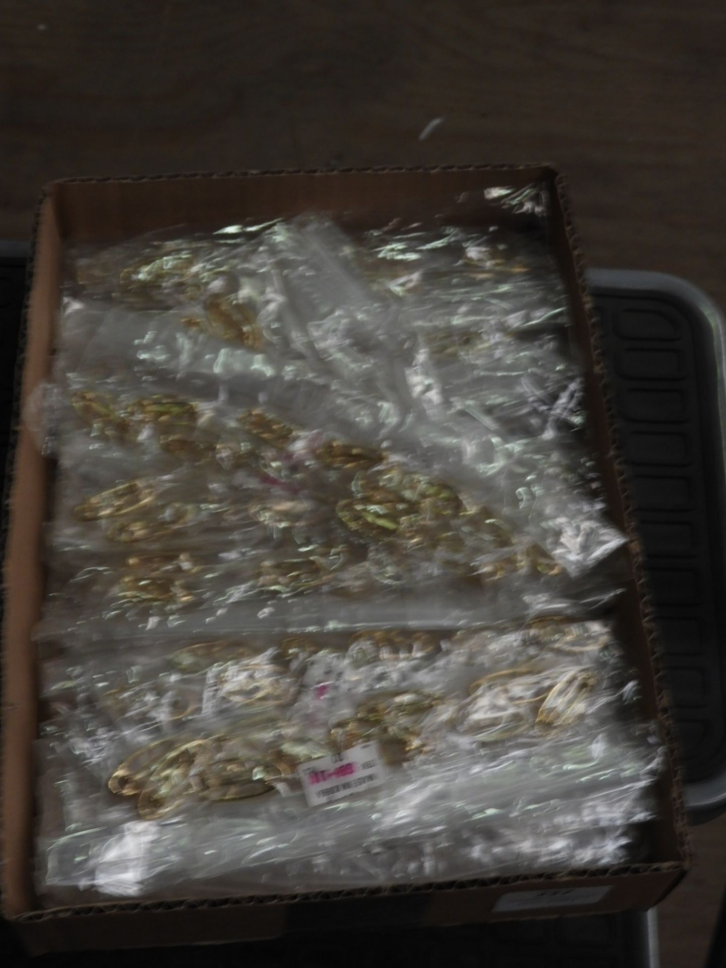 Box Containing 20 Packs of Chrome Keychains with H