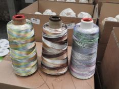 Five 2500m Cones of Embroidery Thread (Mixed Colou