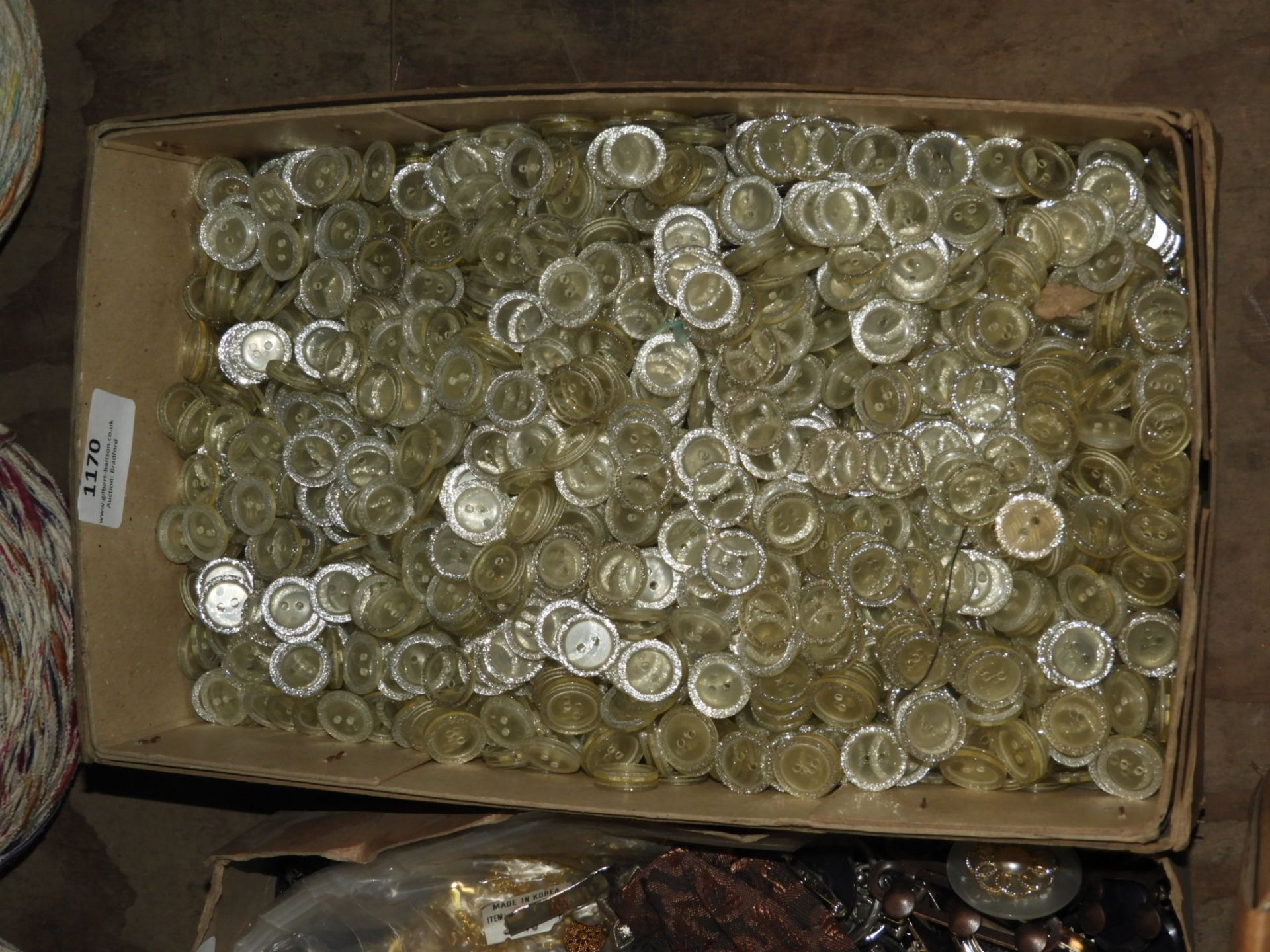 Box of Assorted Sparkle and Clear Buttons
