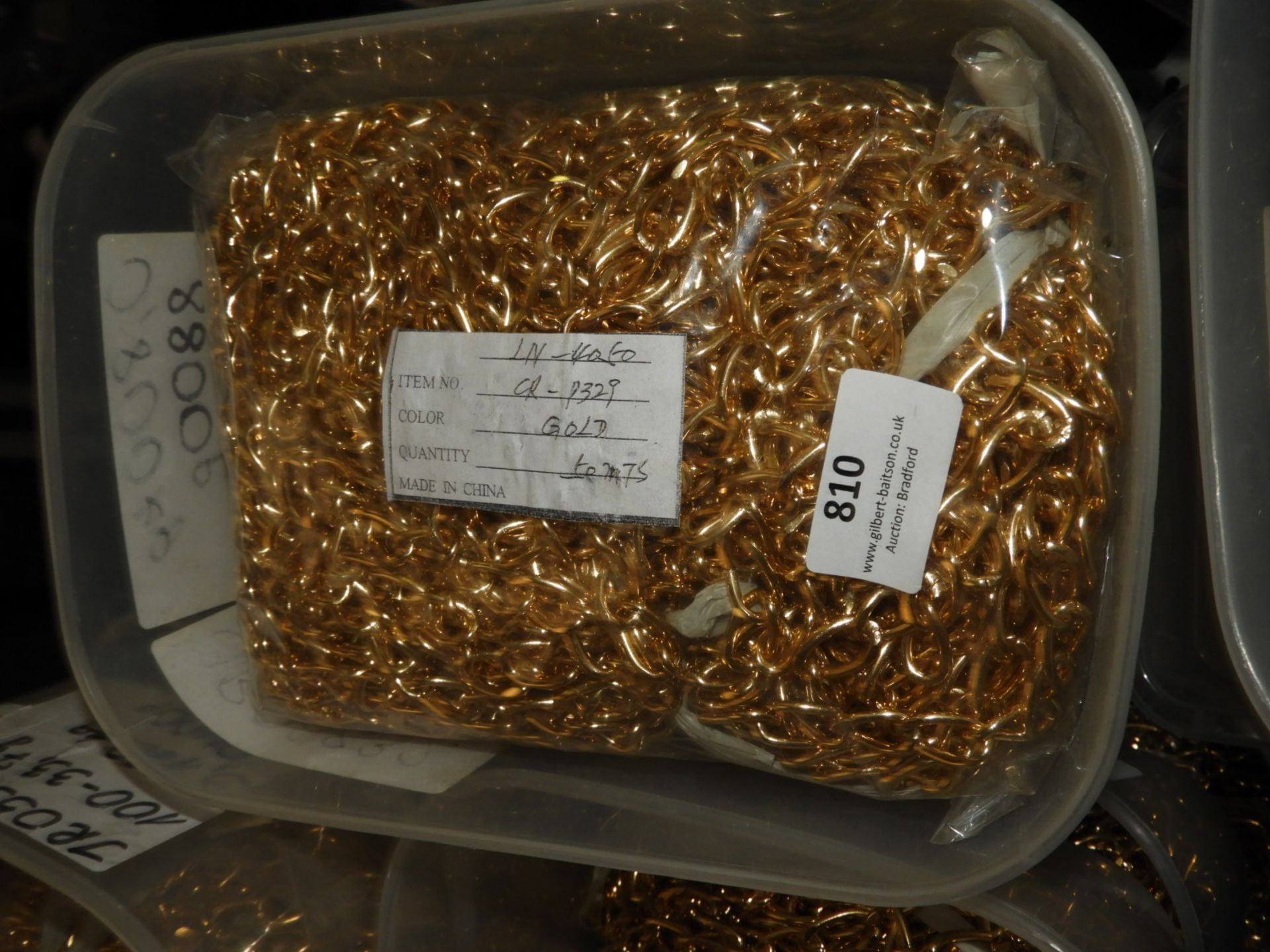 Two Boxes Containing 50m of Brass Effect Chain