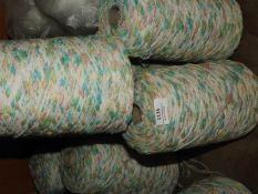 Six Cones of Pastel Shade Knitting Wool