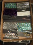 Box Containing 20 Cards of John Lewis Sequin Ribbo