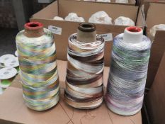 Five 2500m Cones of Embroidery Thread (Mixed Colou