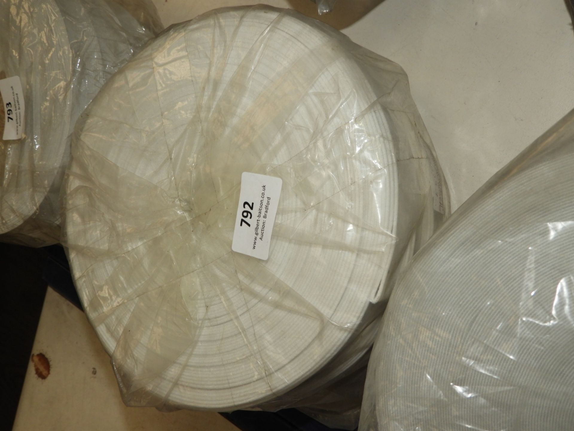 Four Rolls of 100m White 1" Elastic