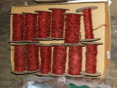 Twelve Rolls of Scarlet Tassel Wool